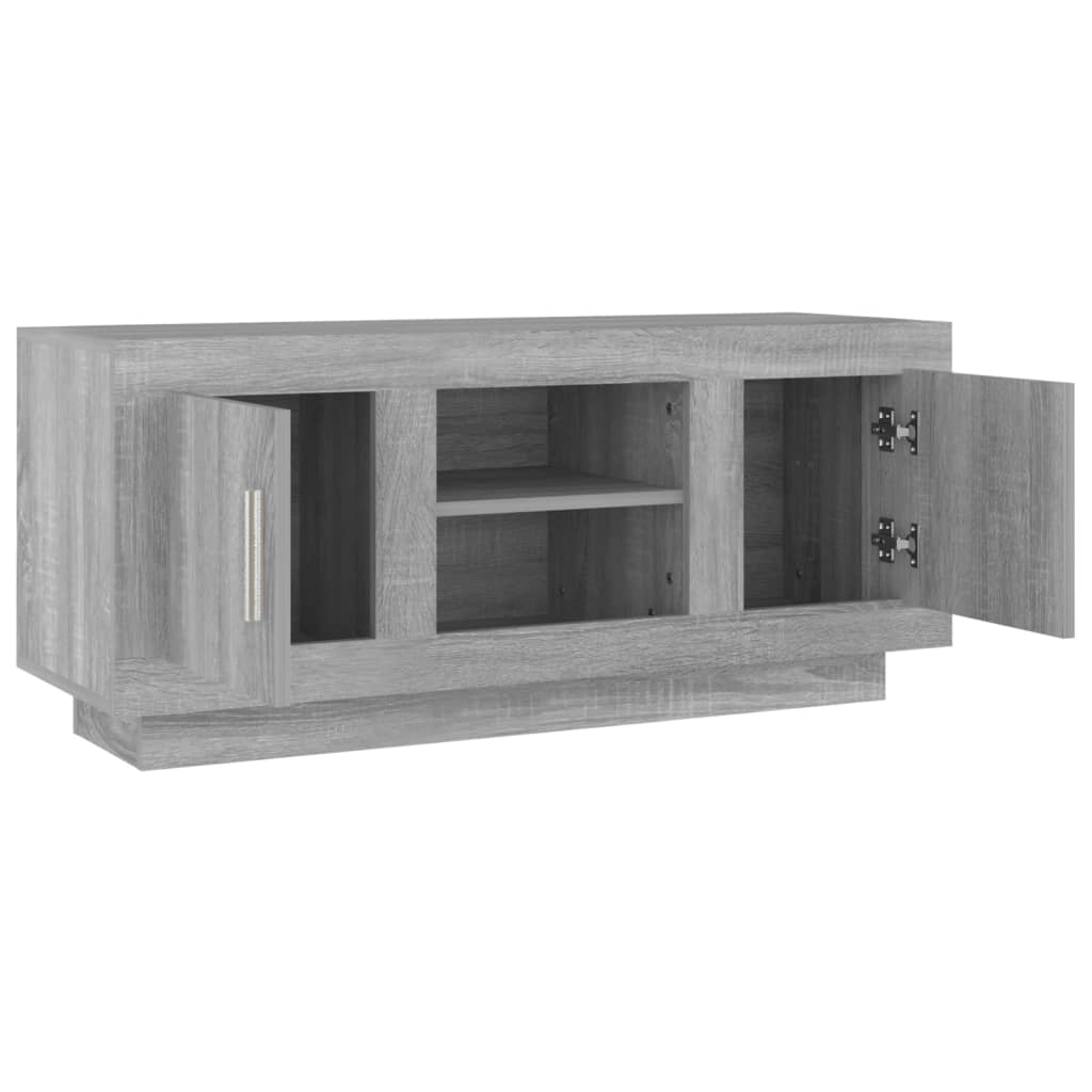 vidaXL TV skrinka sivý dub sonoma 102x35x45 cm kompozitné drevo