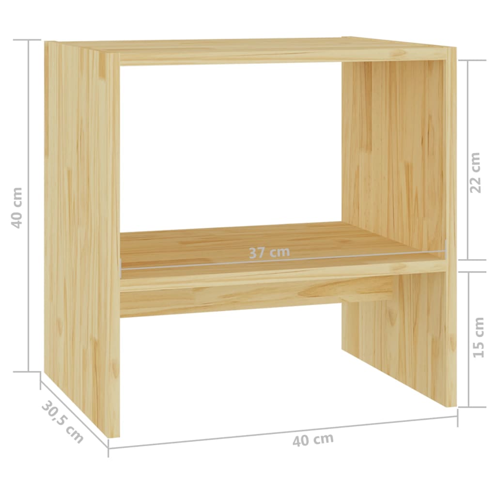 vidaXL Nočné stolíky 2 ks 40x30,5x40 cm, borovicový masív