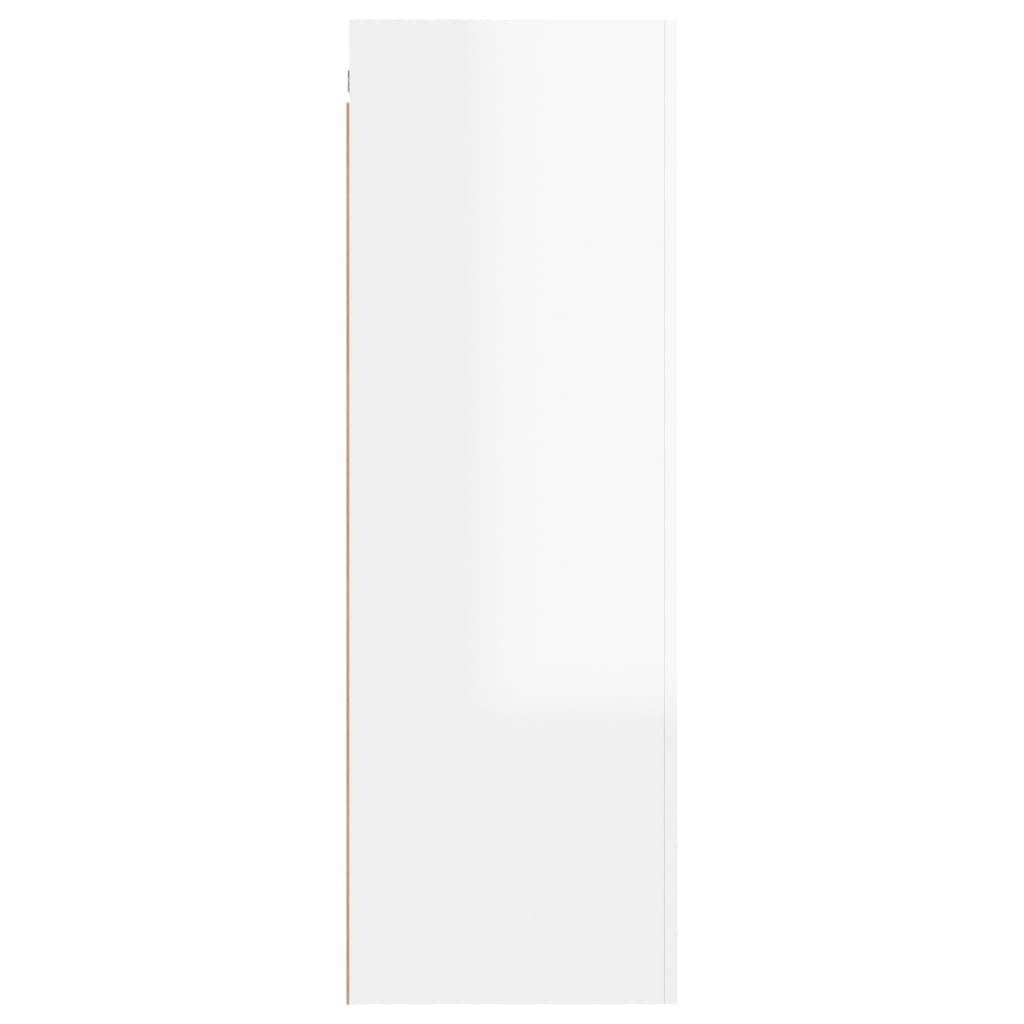 vidaXL TV skrinka, lesklá biela 30,5x30x90 cm, kompozitné drevo