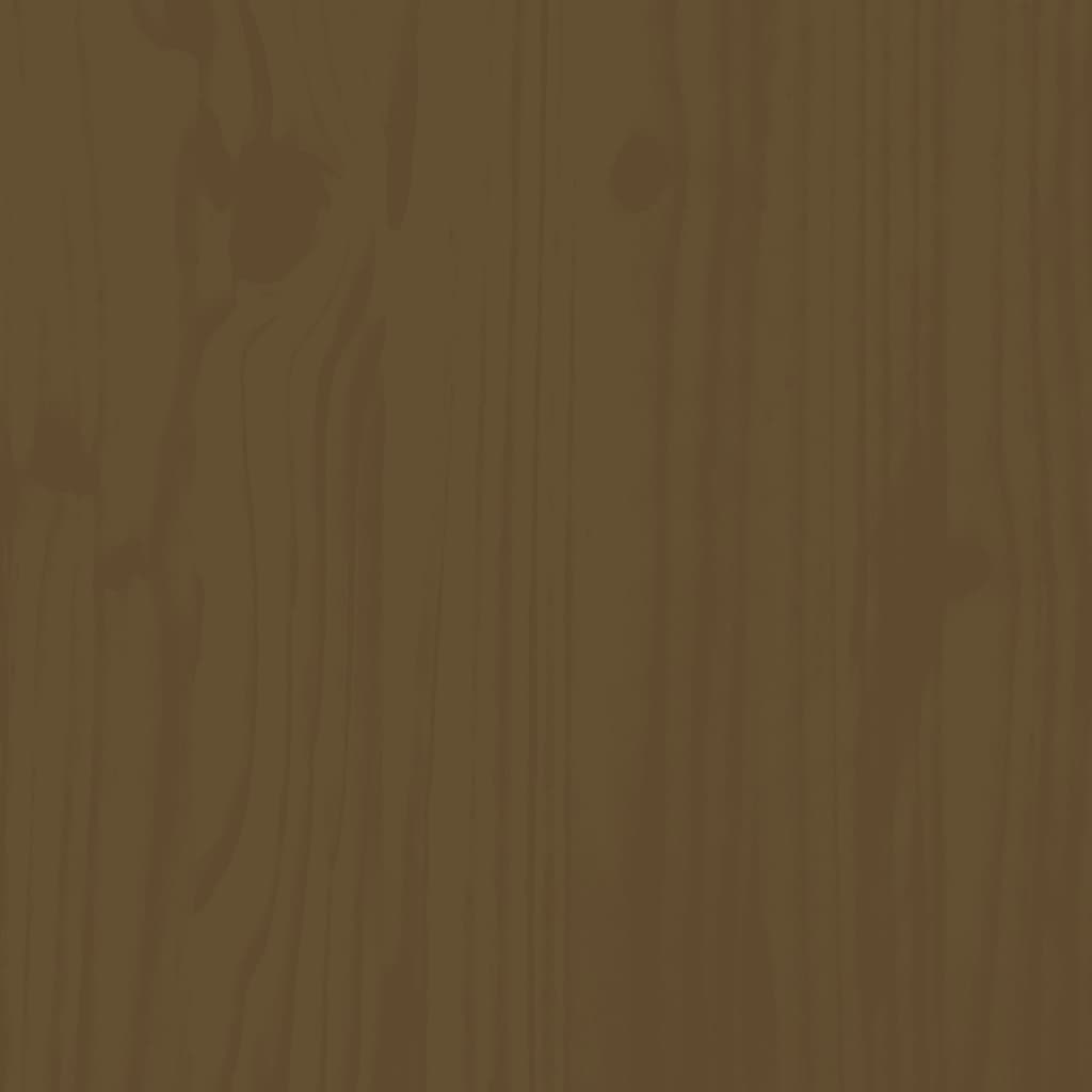 vidaXL Stolík medovo-hnedý 110x50x75 cm masívne borovicové drevo