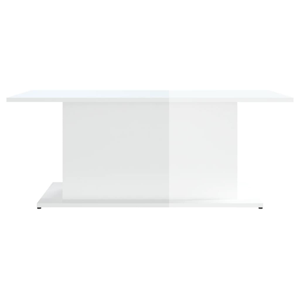 vidaXL Konferenčný stolík lesklý biely 102x55,5x40 cm drevotrieska