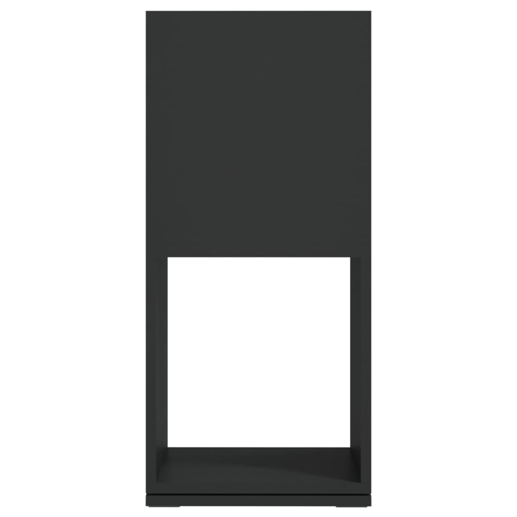 vidaXL Otočná skrinka čierna 34,5x34,5x75,5 cm drevotrieska