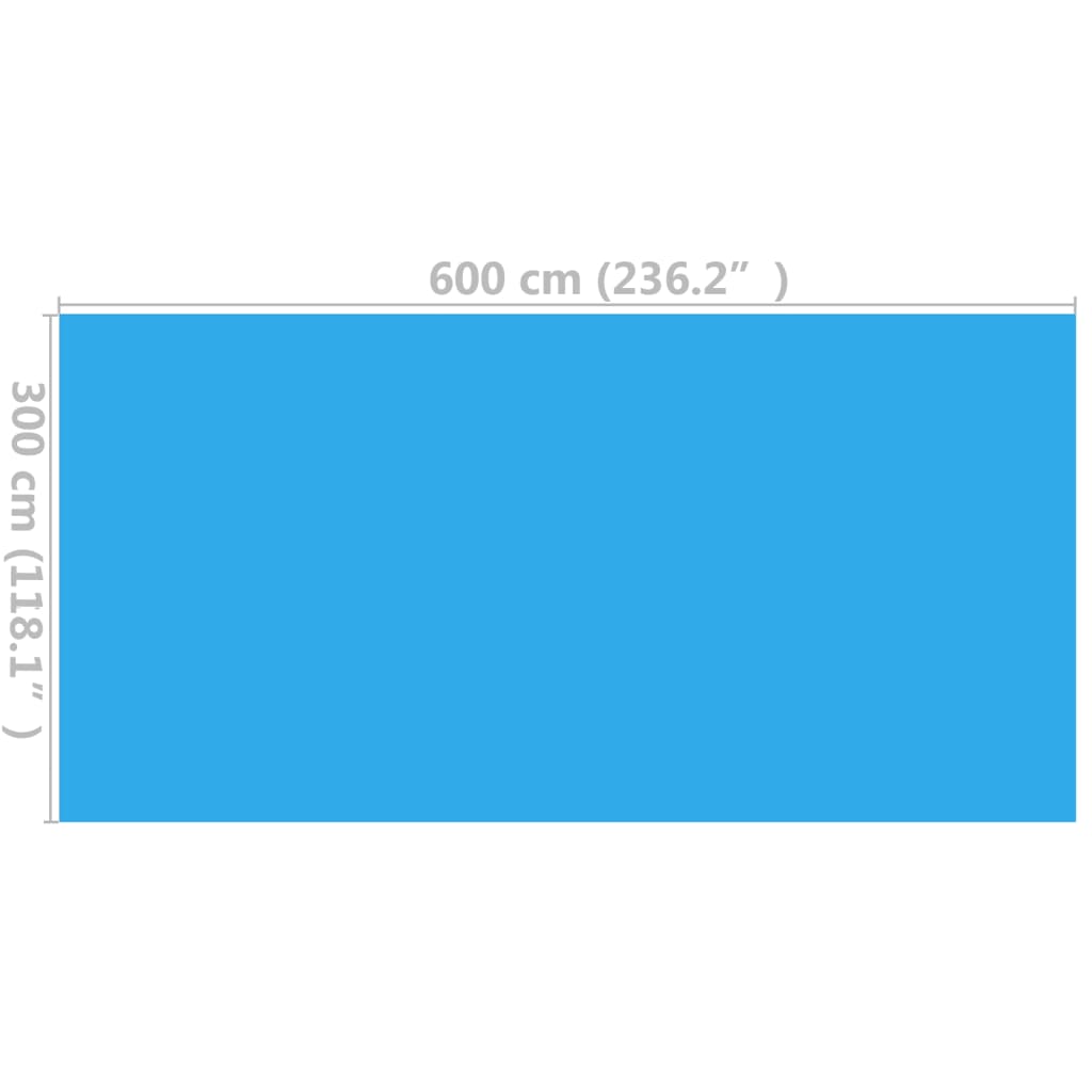 vidaXL Bazénová plachta, modrá 600x300 cm, PE