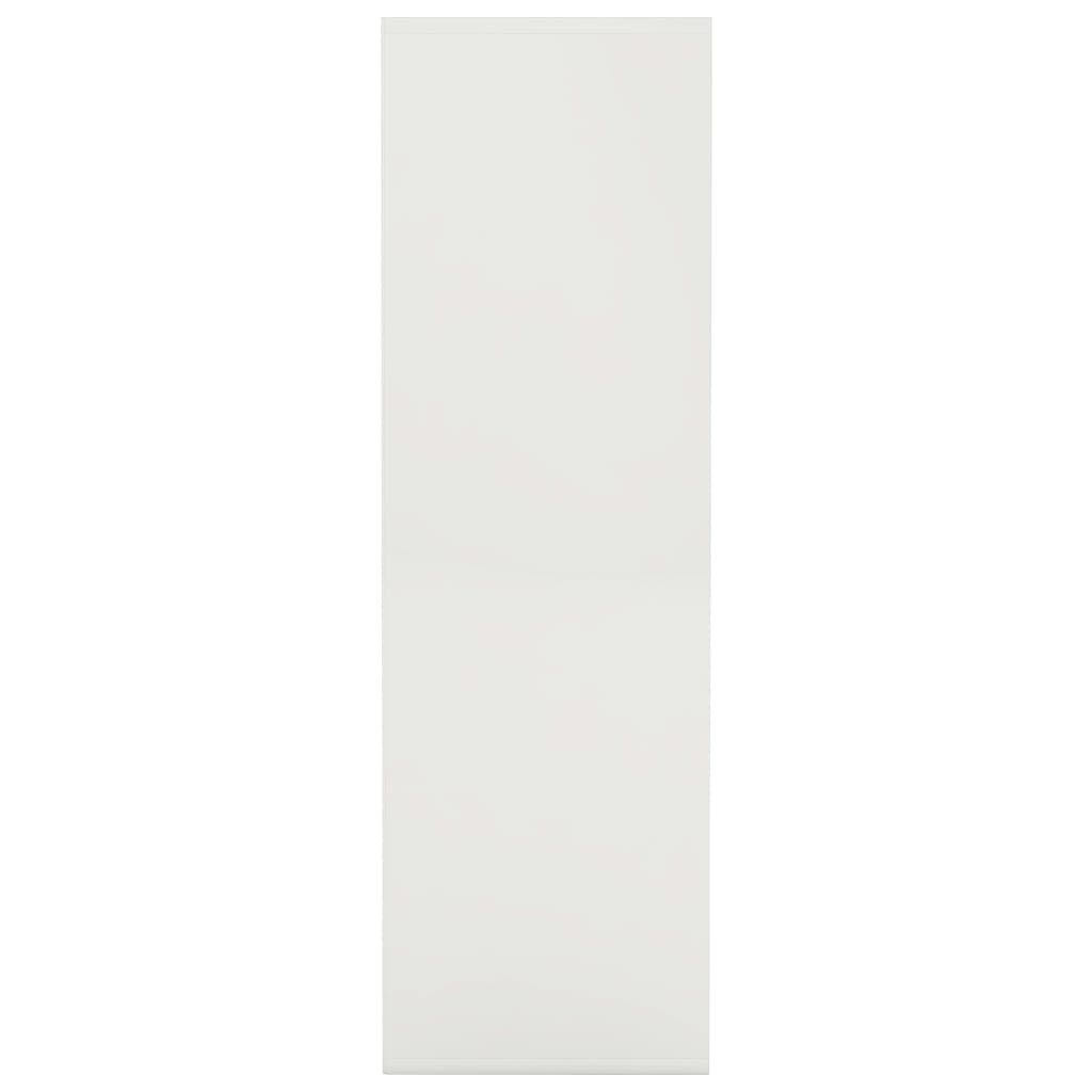 vidaXL Knižnica, biela 98x30x98 cm, drevotrieska