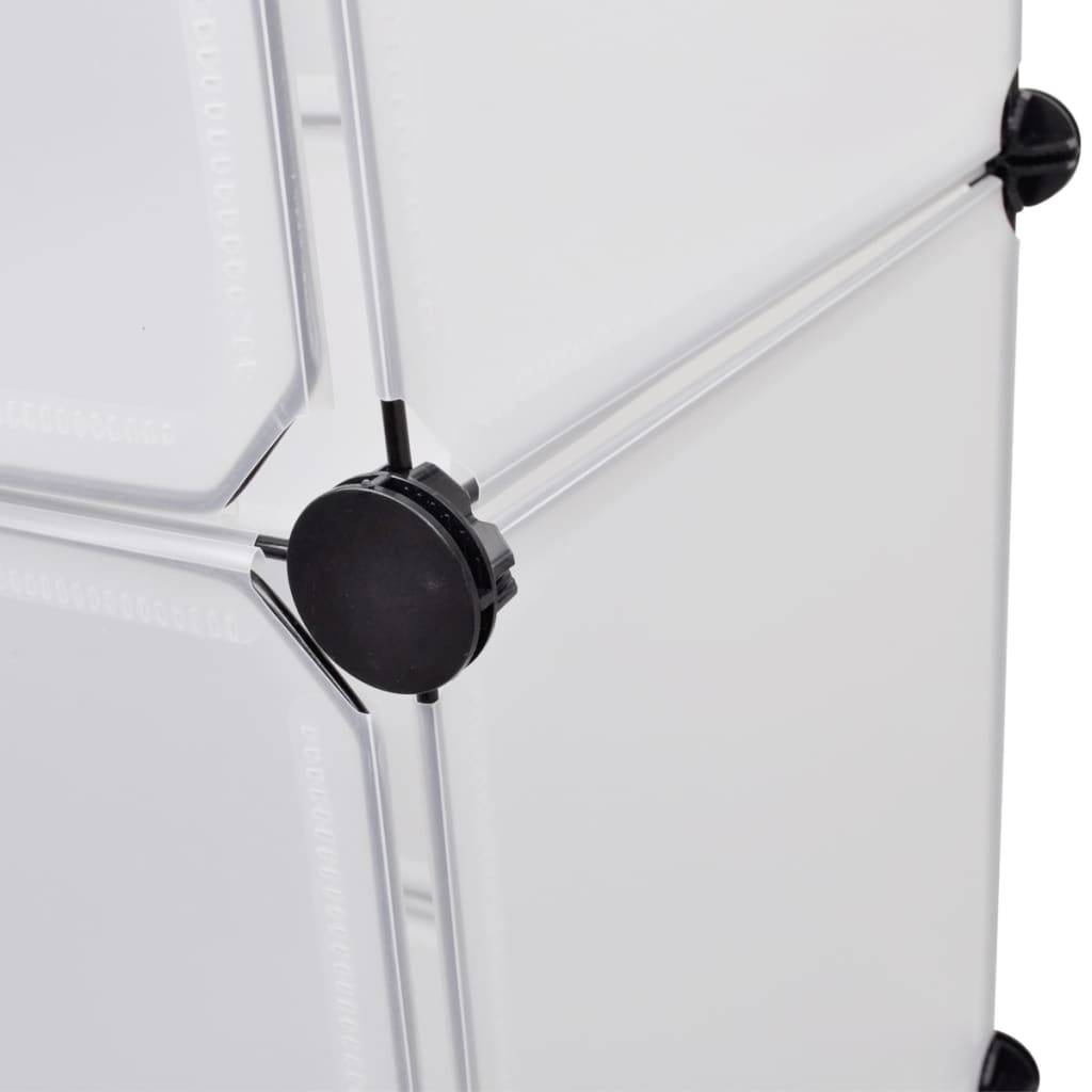 vidaXL Modulárna skrinka s 9 priečinkami 37x115x150 cm, biela