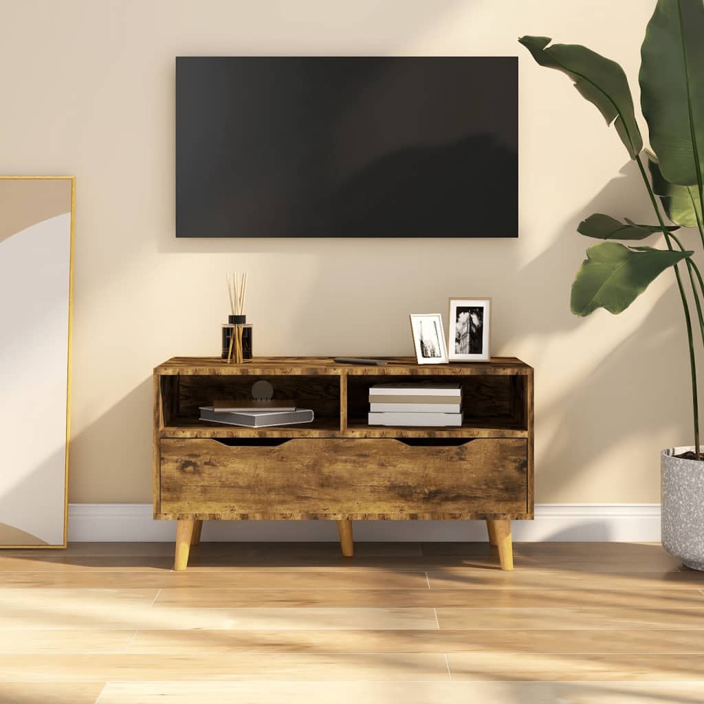 vidaXL TV skrinka, tmavý dub 90x40x48,5 cm, kompozitné drevo