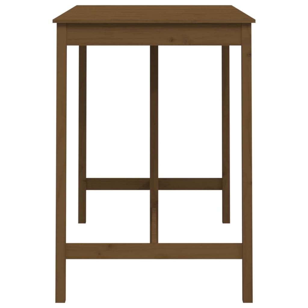 vidaXL Barový stolík medovo-hnedý 140x80x110 cm borovicový masív