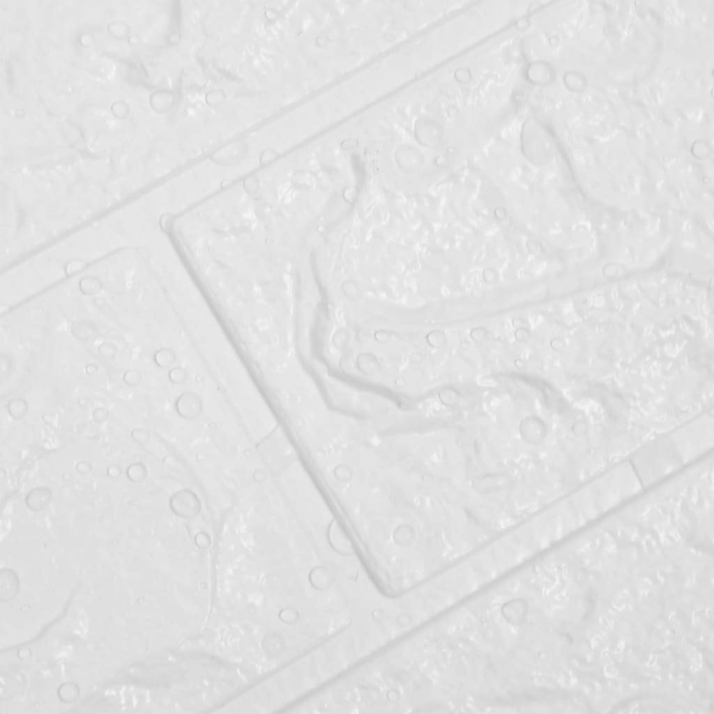 vidaXL 3D tapeta tehly samolepiaca 40 ks biela