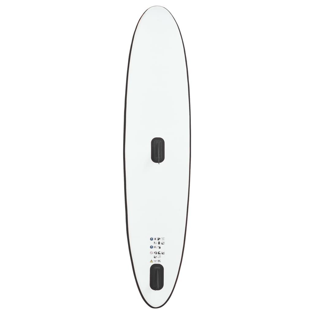 vidaXL Nafukovací Stand up paddleboard s plachtou, čierno biely