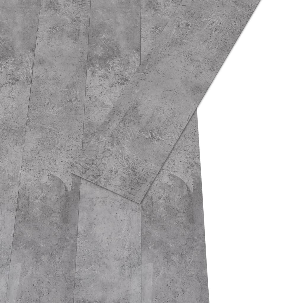 vidaXL Nesamolepiace podlahové dosky, PVC 4,46 m² 3mm, cementovo hnedé