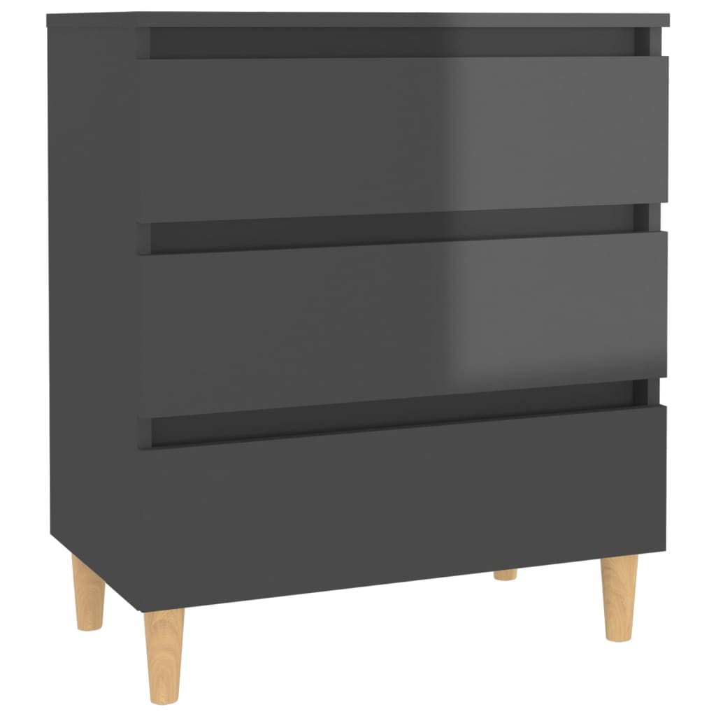 vidaXL Komoda lesklá sivá 60x35x69 cm drevotrieska