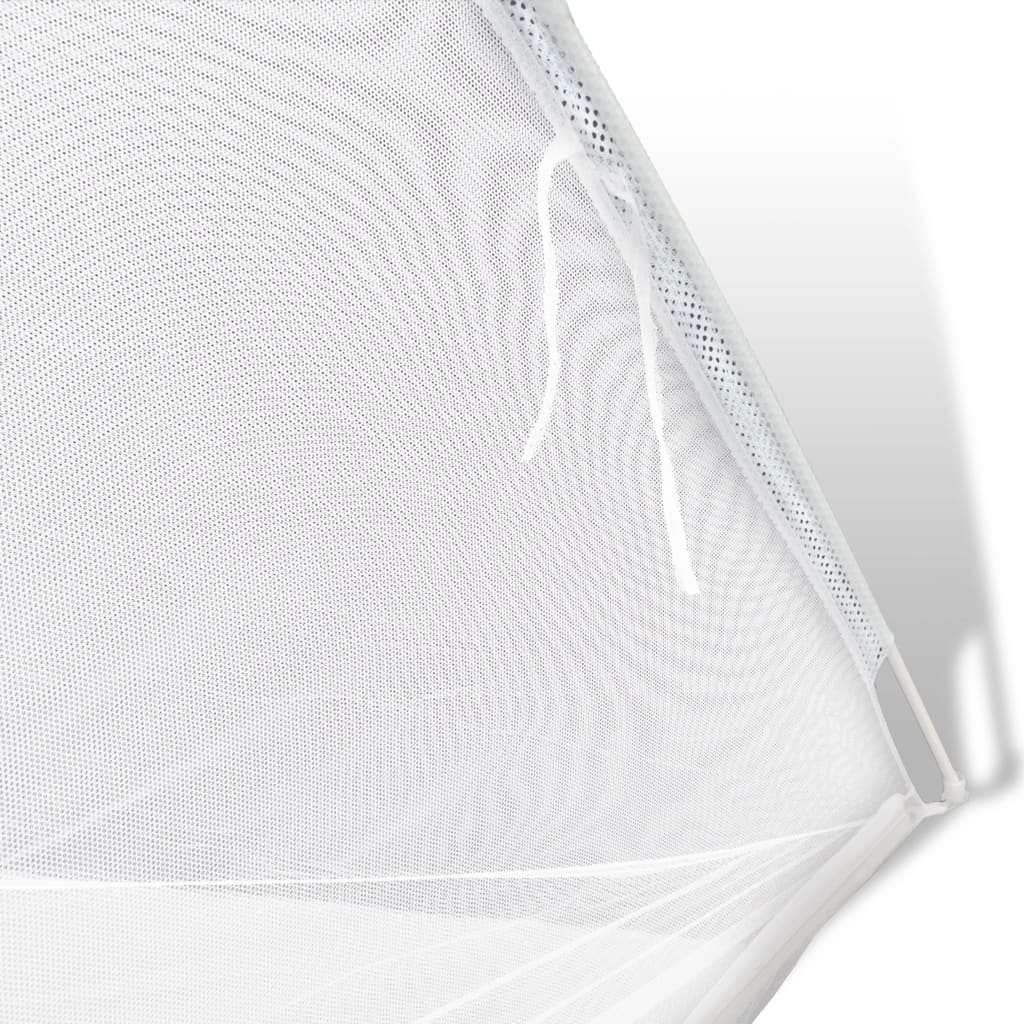 vidaXL Kempovací stan 200x120x130 cm sklolaminát biely