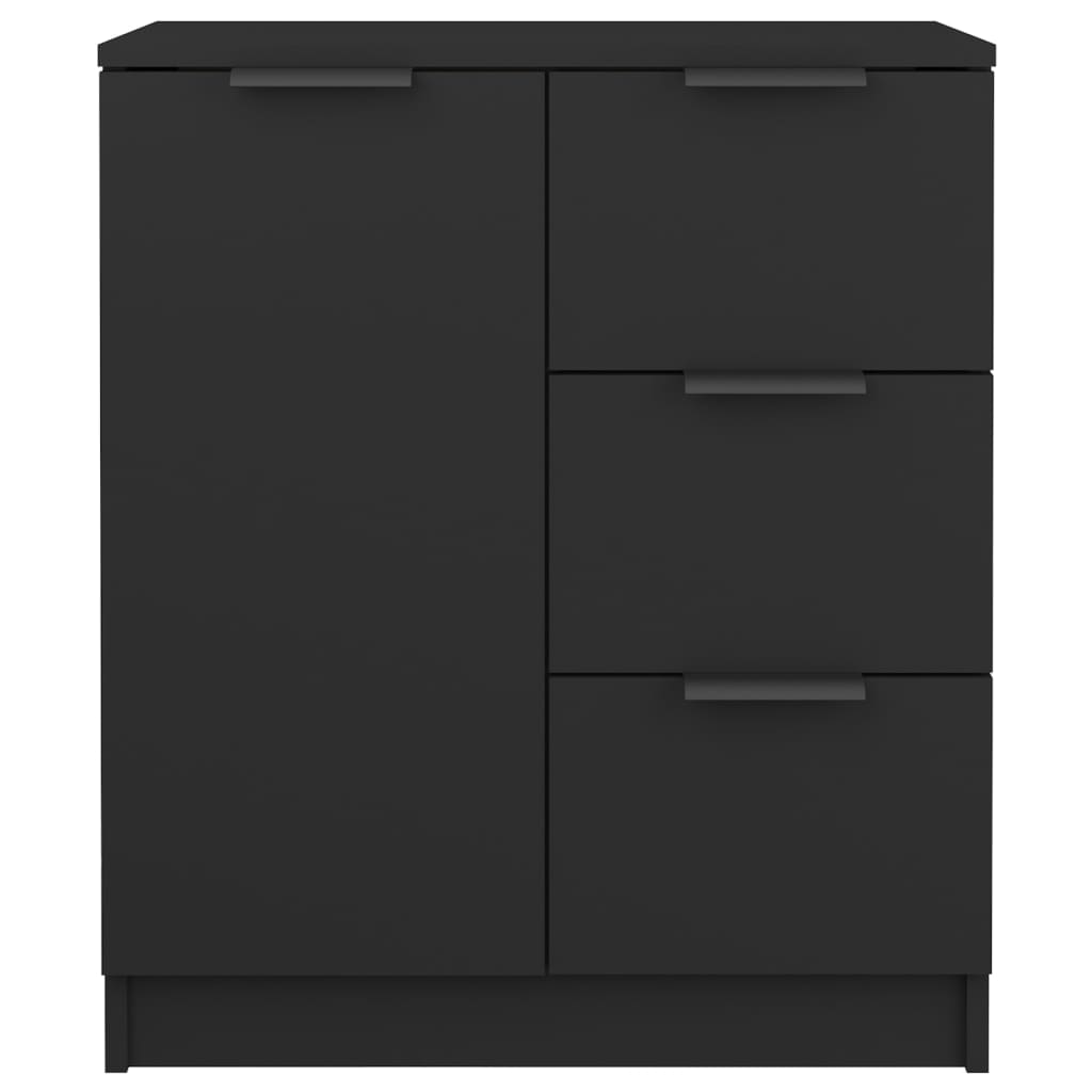 vidaXL Komoda čierna 60x30x70 cm kompozitné drevo