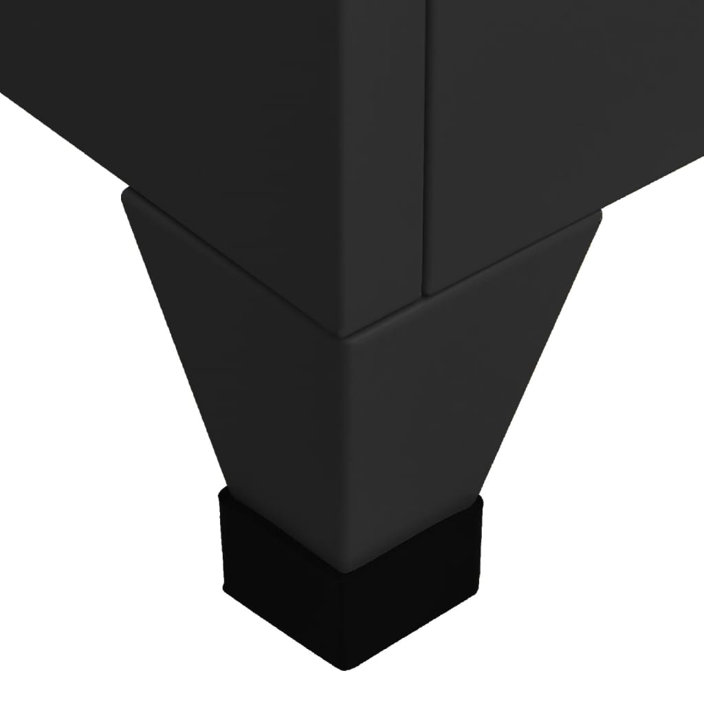 vidaXL Uzamykacia skriňa čierna 38x40x180 cm oceľová
