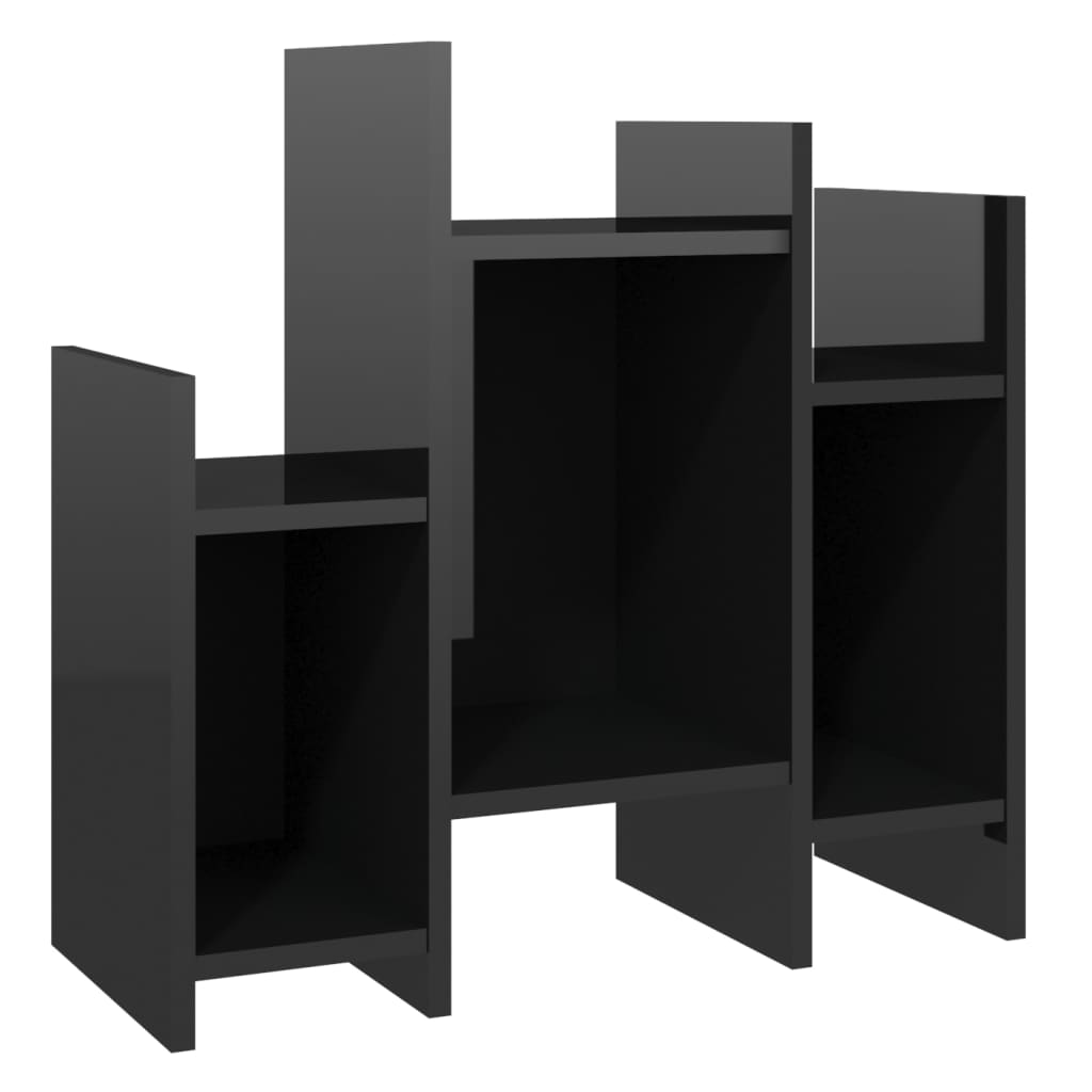 vidaXL Príručná skrinka, lesklá čierna 60x26x60 cm, kompozitné drevo