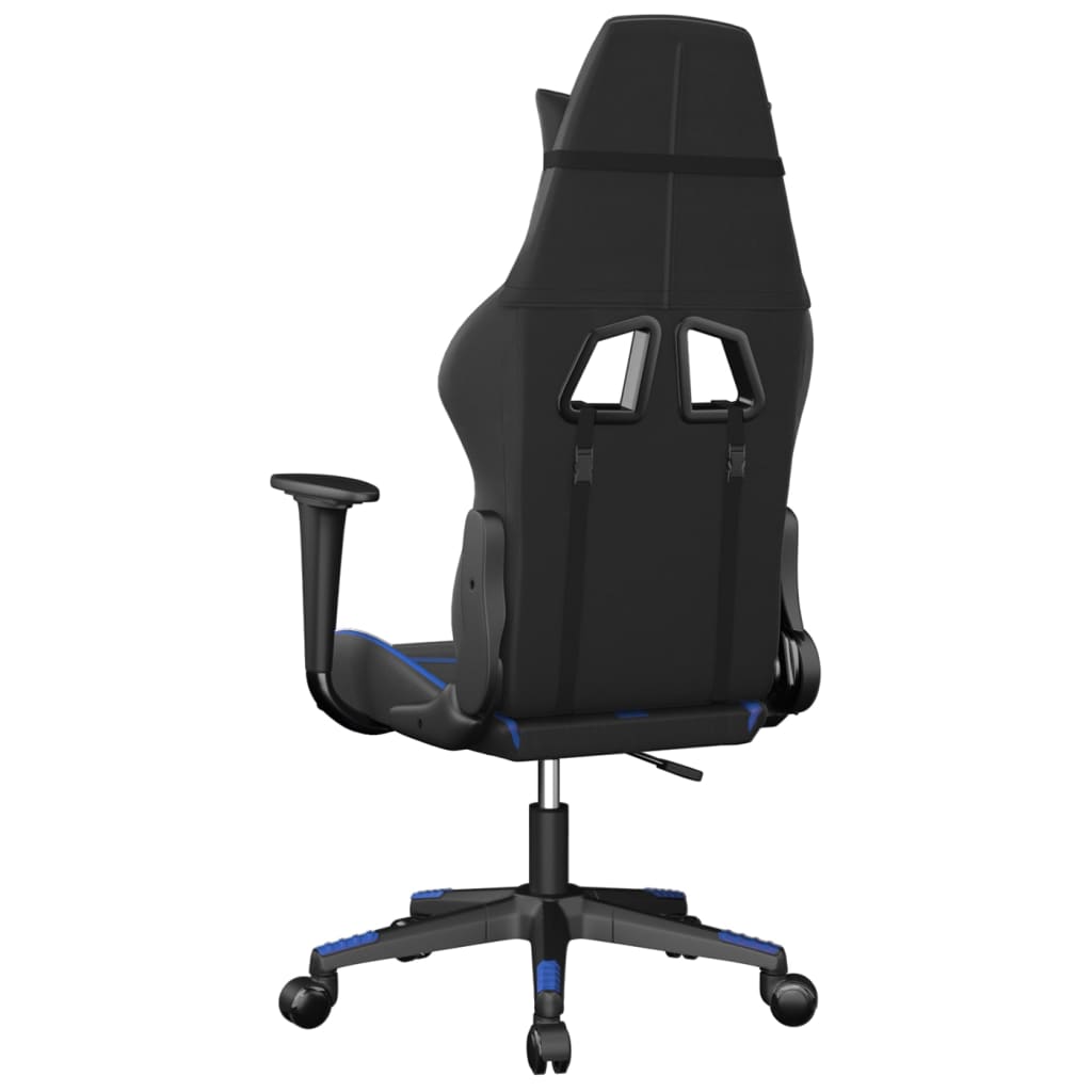 vidaXL Herná stolička čierna a modrá umelá koža