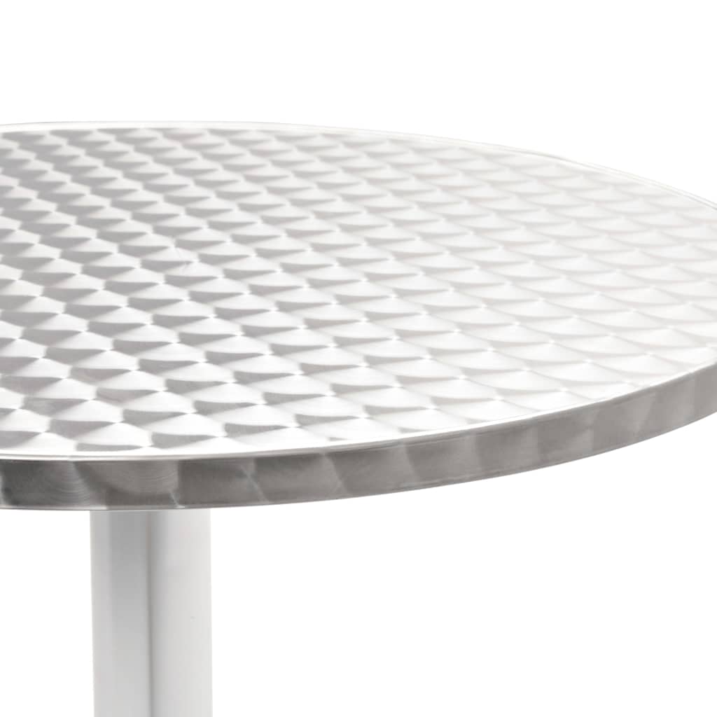 vidaXL Skladací záhradný stôl, strieborný 60x(70-110) cm, hliník