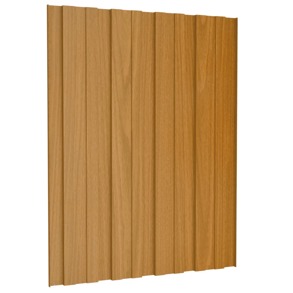 vidaXL Strešné panely 12 ks, pozinkovaná oceľ, prírodné 60x45 cm