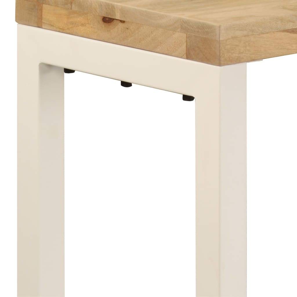 vidaXL Konzolový stolík 120x35x76 cm mangové drevo a oceľ