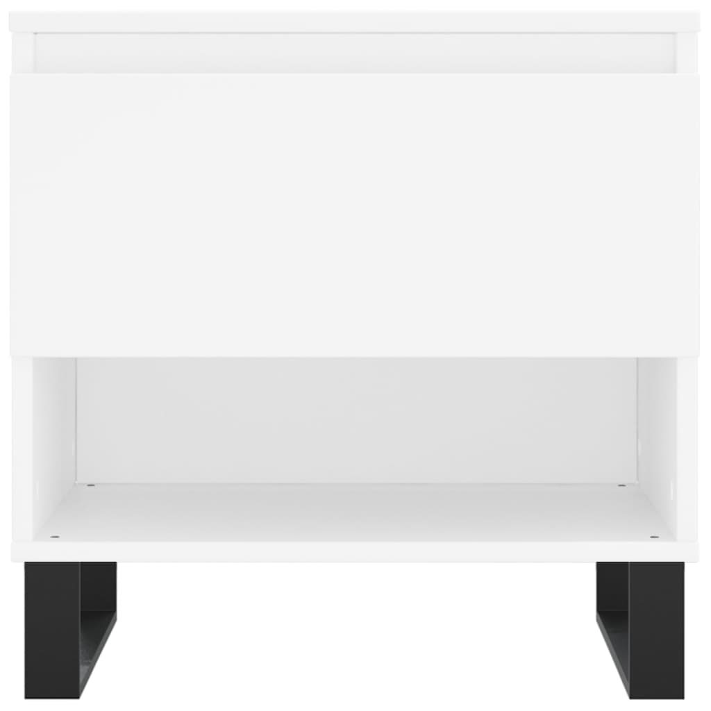 vidaXL Konferenčný stolík biely 50x46x50 cm kompozitné drevo