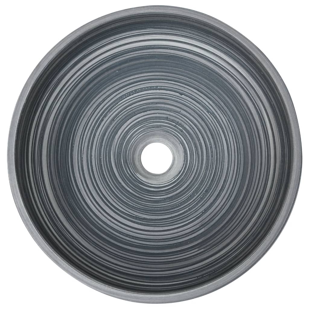 vidaXL Umývadlo na dosku sivé okrúhle Φ41x14 cm keramické