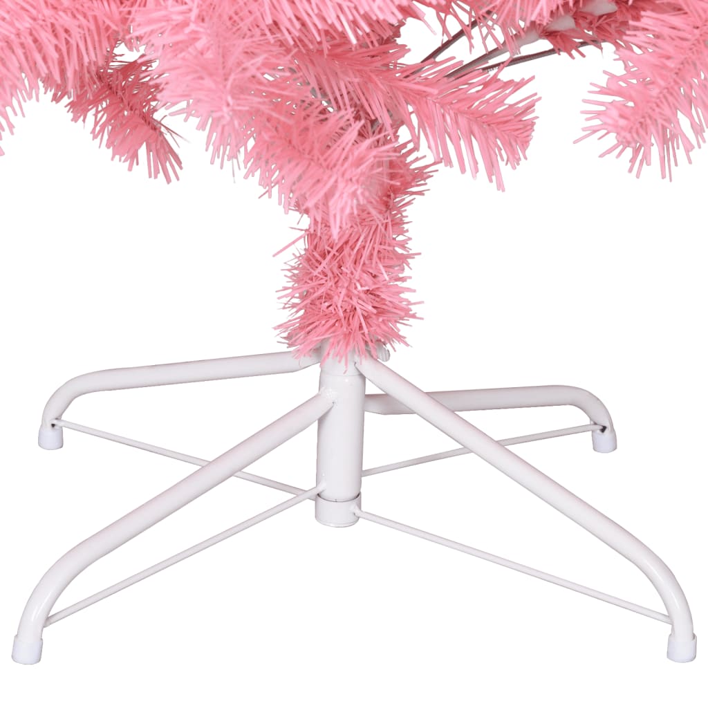 vidaXL Umelý vianočný stromček s podstavcom ružový 240 cm PVC
