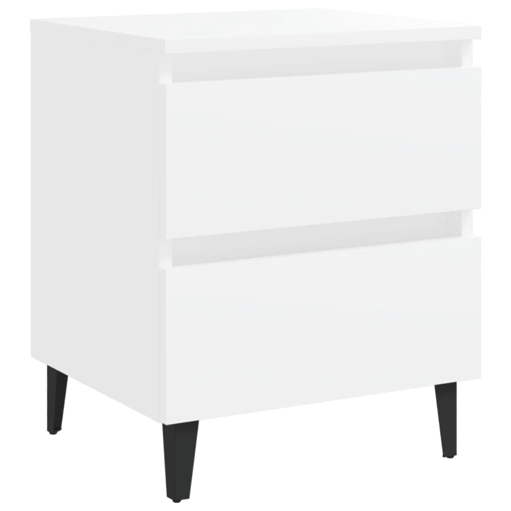 vidaXL Nočné stolíky 2 ks, biele 40x35x50 cm, kompozitné drevo