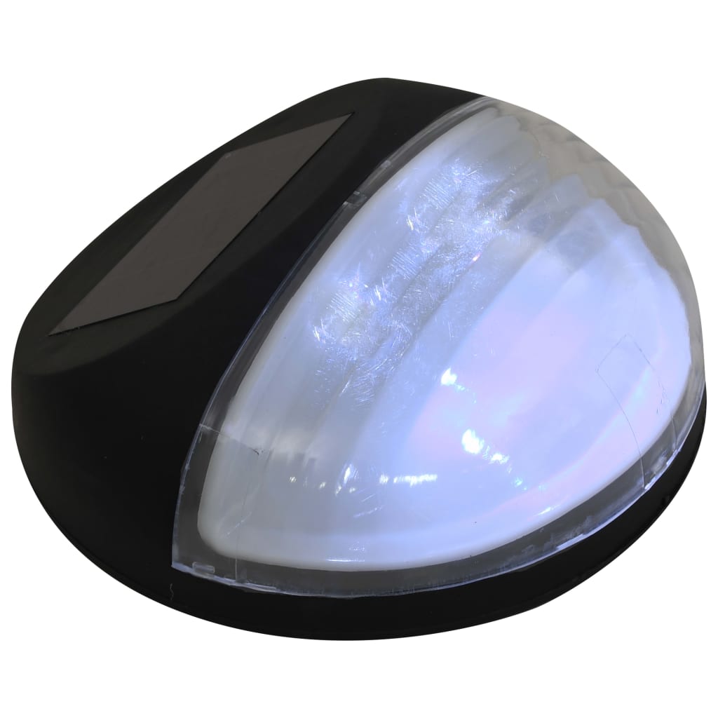 vidaXL Vonkajšie solárne nástenné LED svietidlá 24 ks okrúhle čierne
