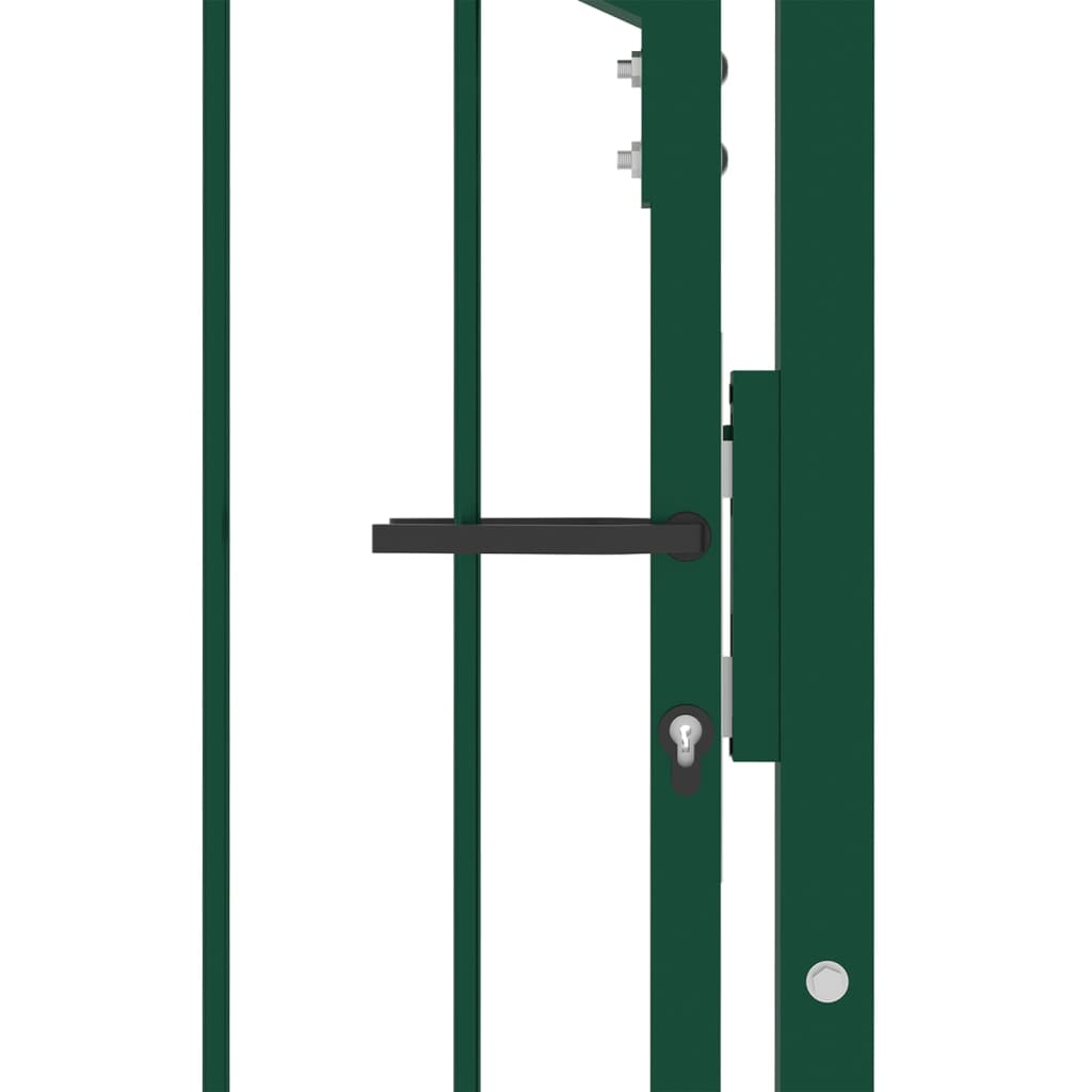 vidaXL Plotová brána s hrotmi oceľová 100x150 cm zelená