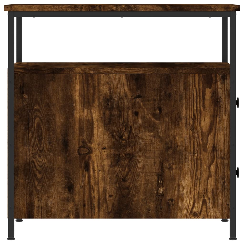 vidaXL Nočný stolík dymový dub 30x60x60 cm kompozitné drevo