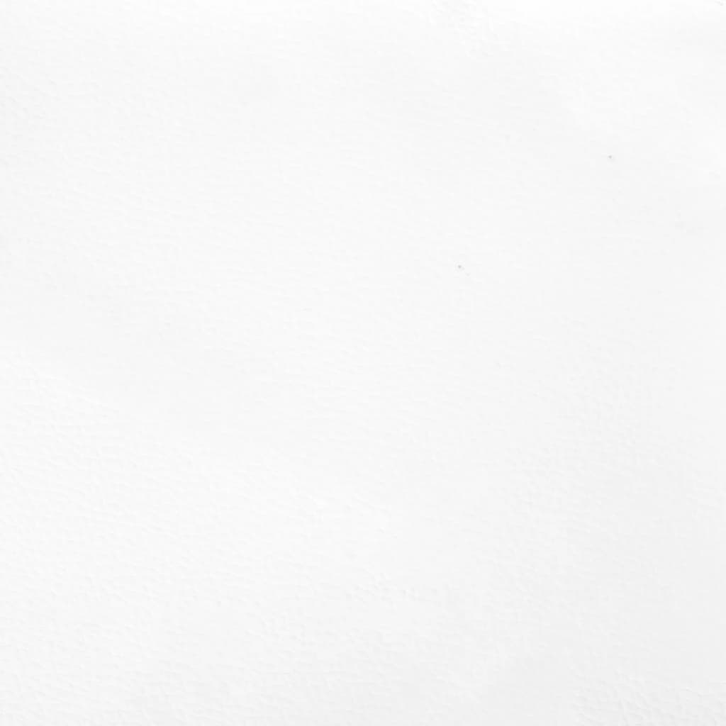 vidaXL Posteľný rám s čelom biely 90x190 cm umelá koža