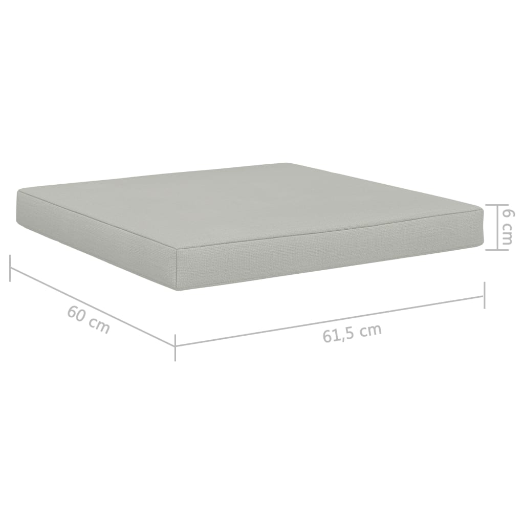 vidaXL Podložka na paletový nábytok 60x61,5x6 cm, béžová, látka