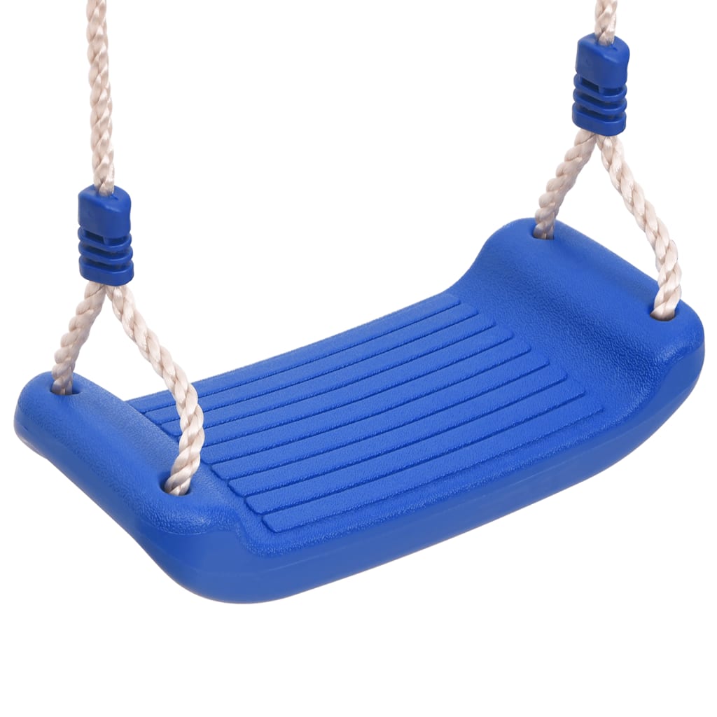 vidaXL Hojdacie sedadlo s lanovým rebríkom modré polyetylén