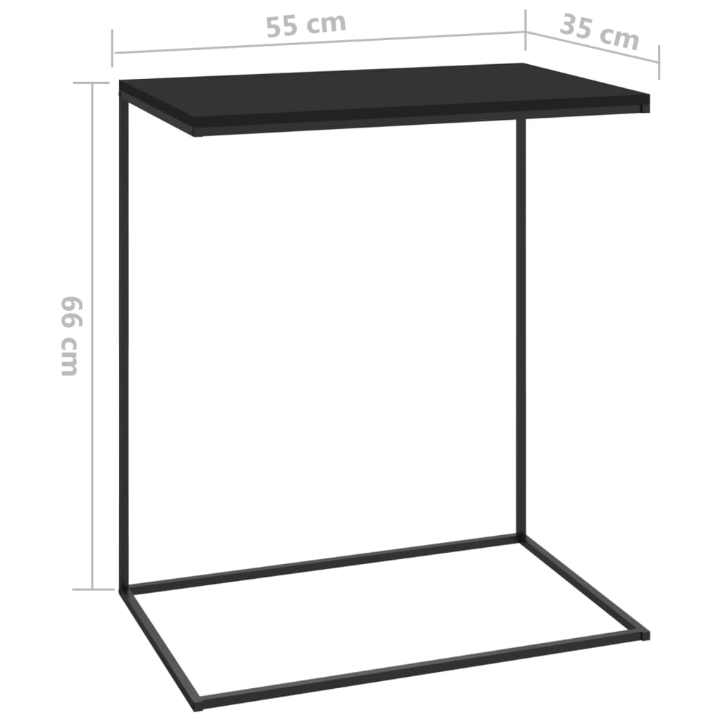 vidaXL Príručný stolík, čierny 55x35x66 cm, kompozitné drevo
