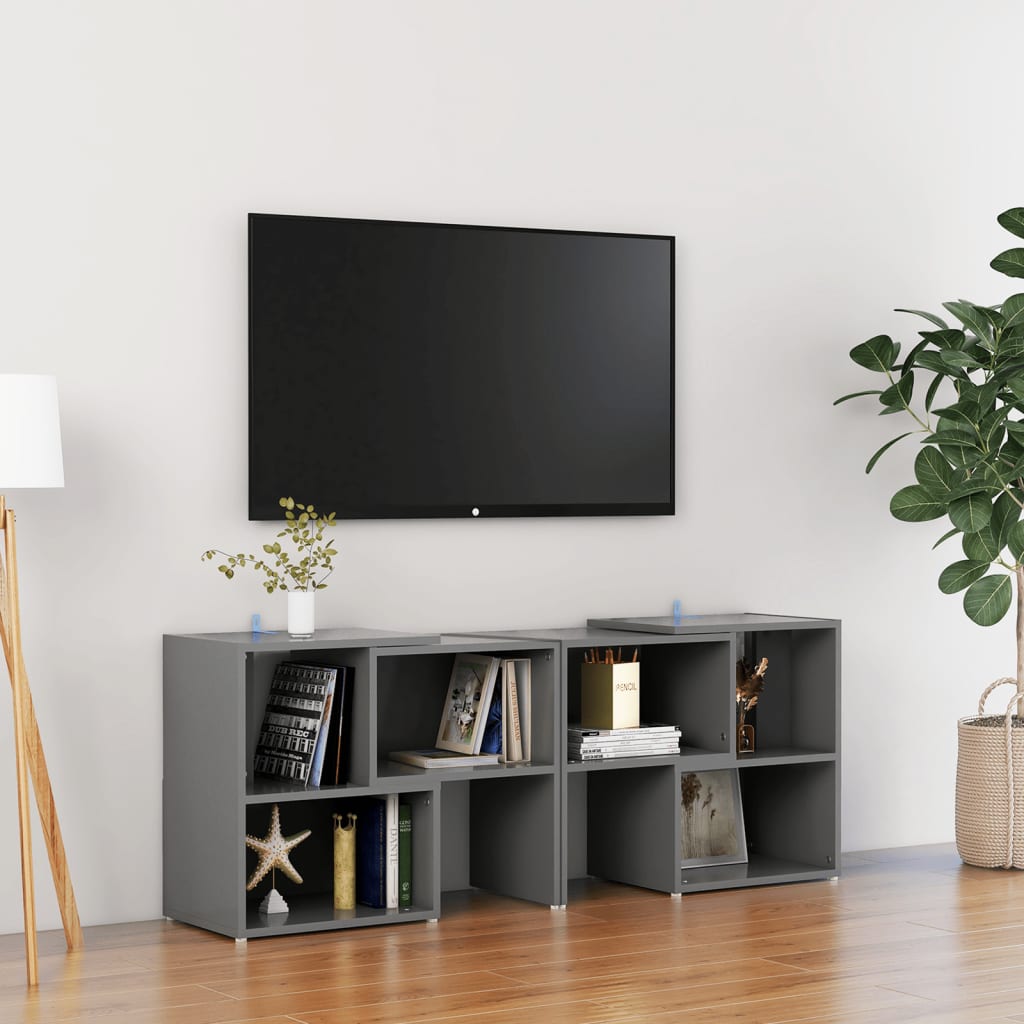 vidaXL TV skrinka, sivá 104x30x52 cm, kompozitné drevo