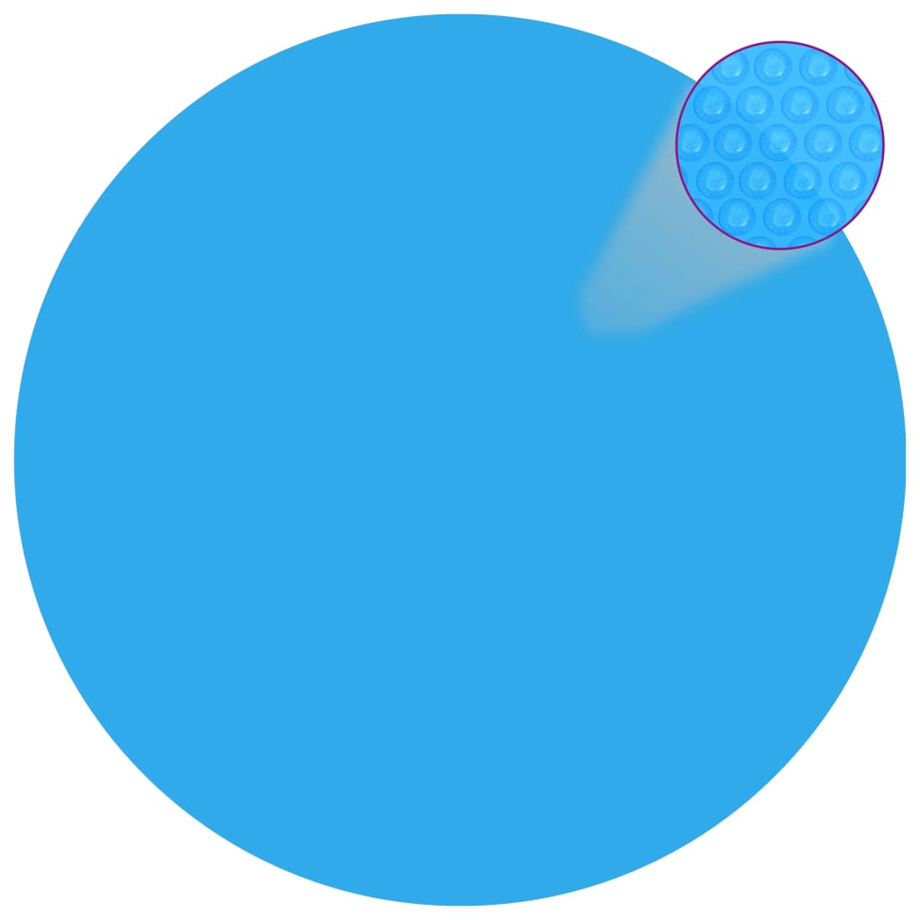 vidaXL Plávajúca okrúhla solárna bazénová fólia z PE 381 cm, modrá