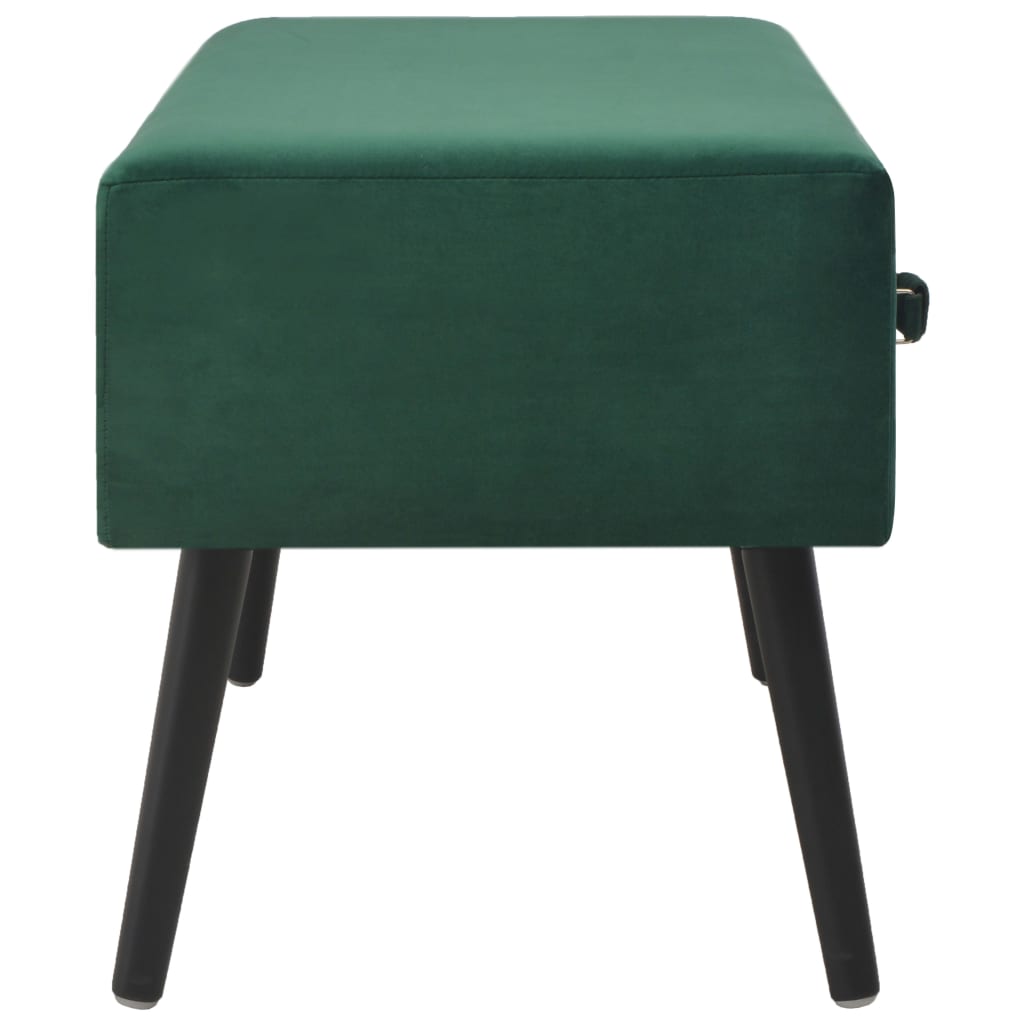 vidaXL Konferenčný stolík, zelený 80x40x46 cm, zamat