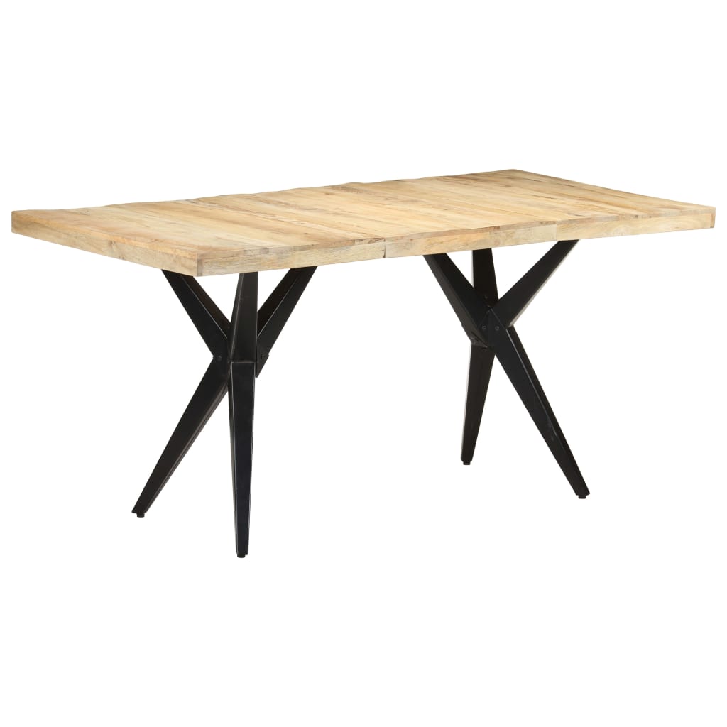 vidaXL Jedálenský stôl 160x80x76 cm surové mangovníkové drevo