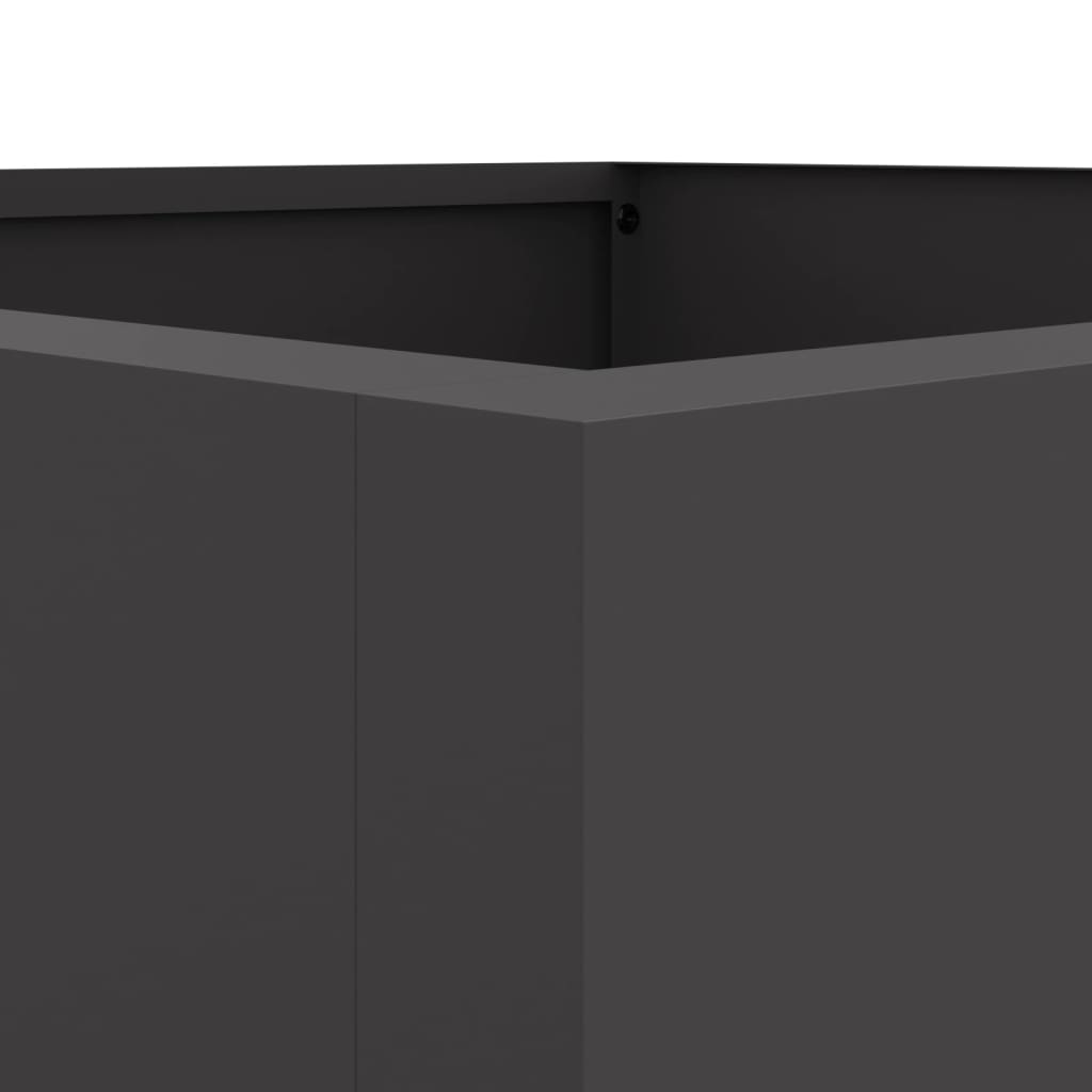 vidaXL Kvetináč čierny 42x38x75 cm oceľ valcovaná za studena
