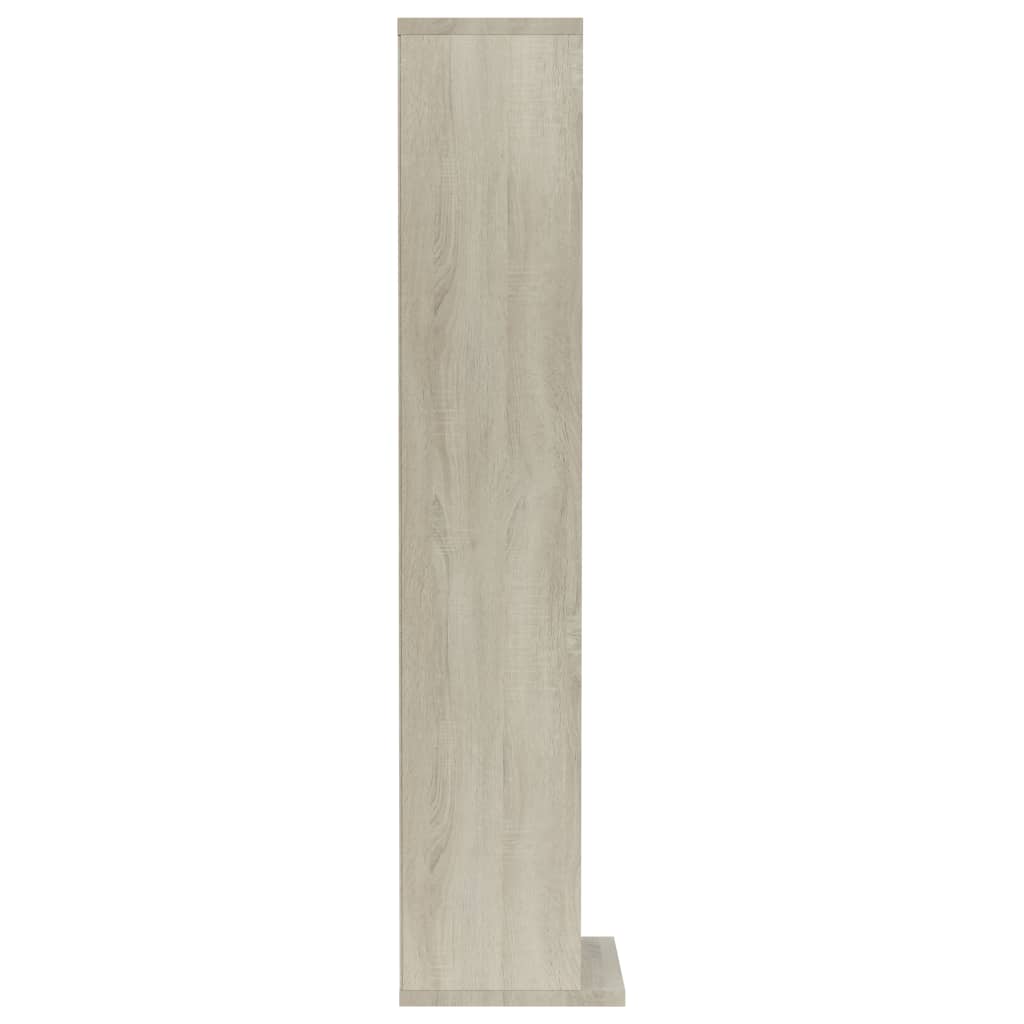 vidaXL Skrinka na CD, biela a dub sonoma 21x20x88 cm, kompozitné drevo