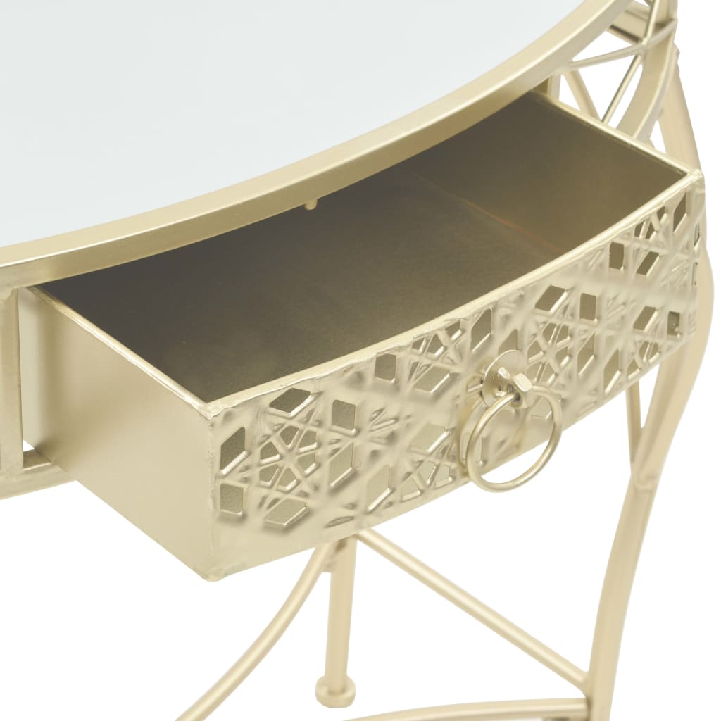 vidaXL Bočný stolík vo francúzskom štýle kovový 82x39x76 cm zlatý