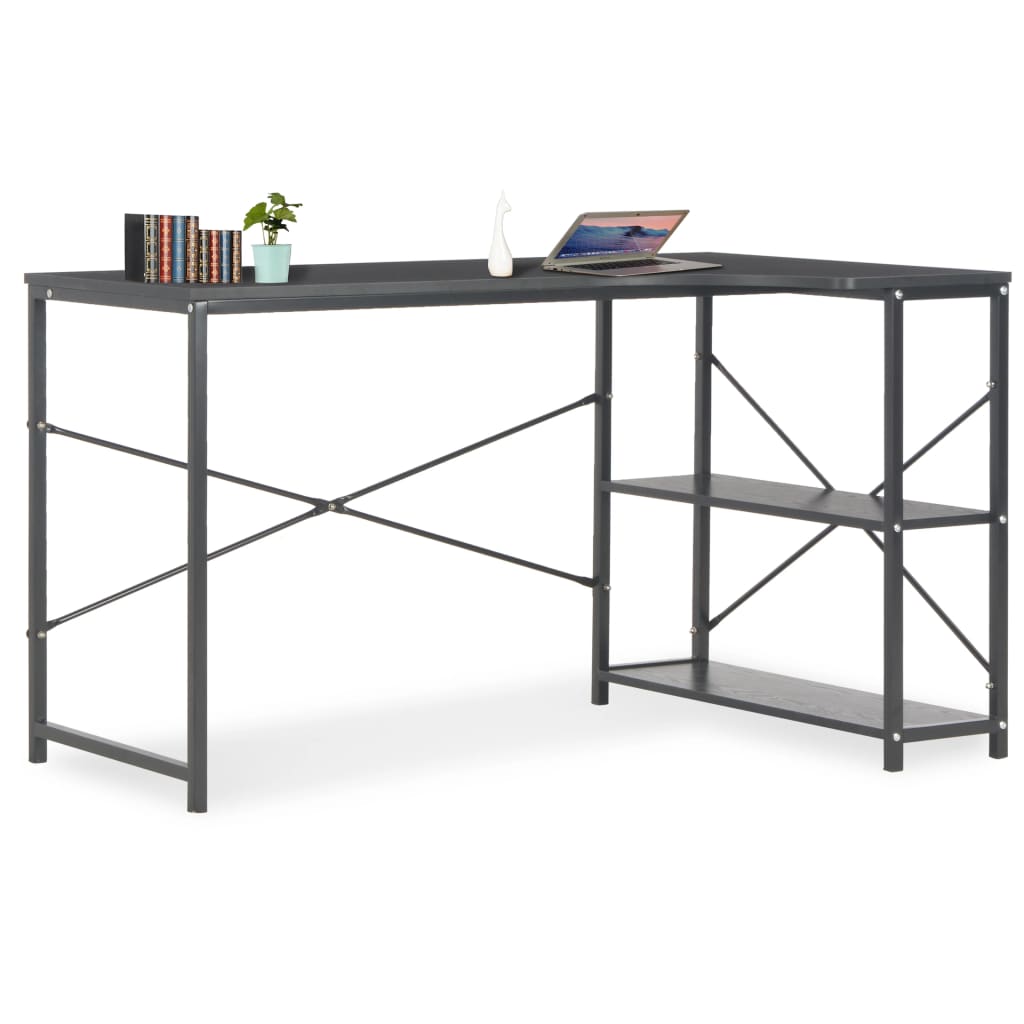 vidaXL Počítačový stôl čierny 120x72x70 cm