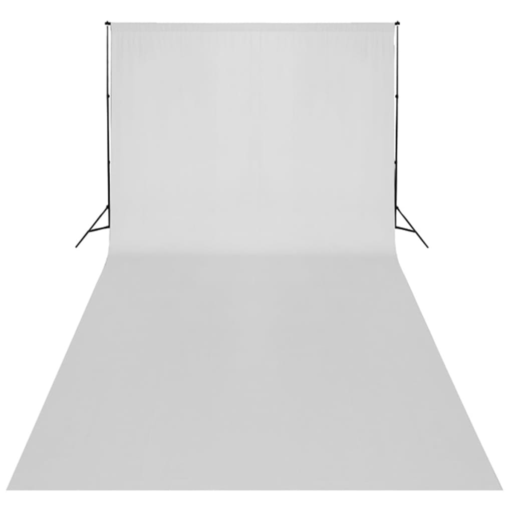 vidaXL Fotografické vybavenie: biele fotopozadie 600x300cm+osvetlenie