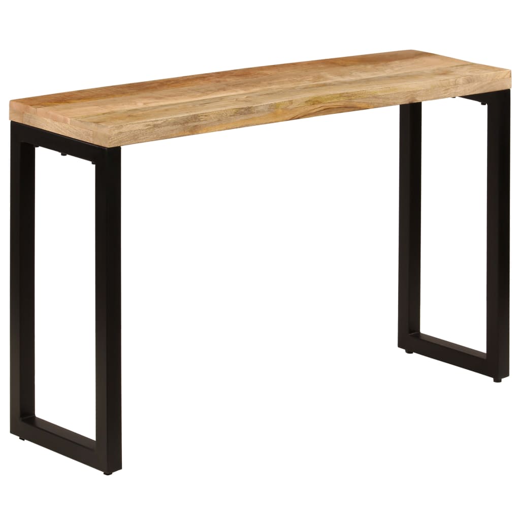 vidaXL Konzolový stolík 120x35x76 cm mangové drevo a oceľ