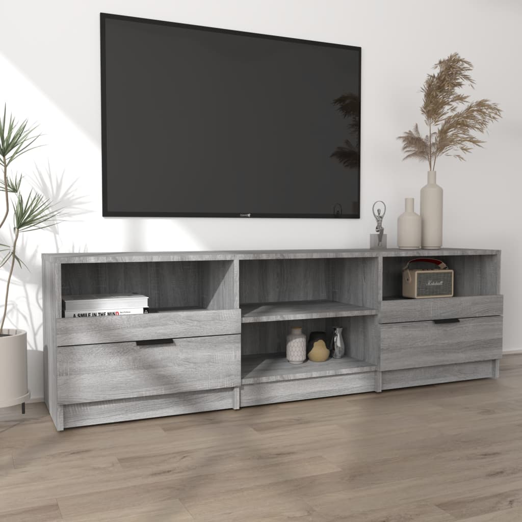 vidaXL TV skrinka sivý dub sonoma 150x33,5x45 cm spracované drevo