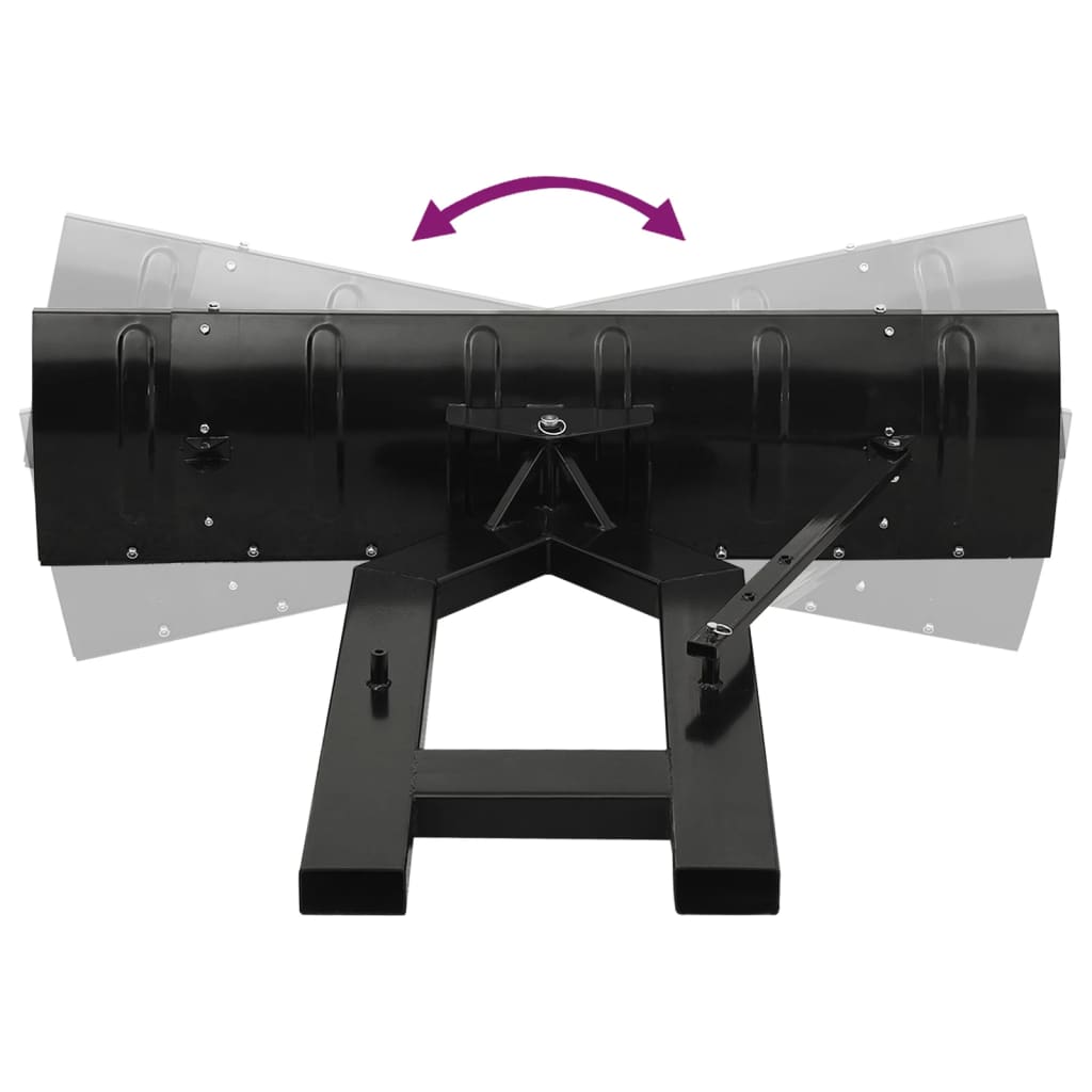 vidaXL Snežný pluh na vysokozdvižný vozík 150x38 cm čierny