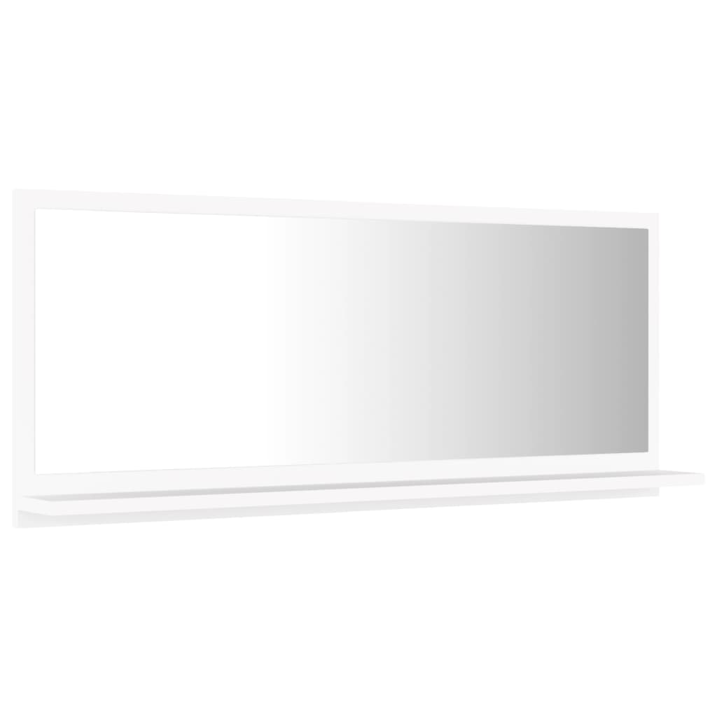 vidaXL Kúpeľňové zrkadlo, biele 90x10,5x37 cm, kompozitné drevo