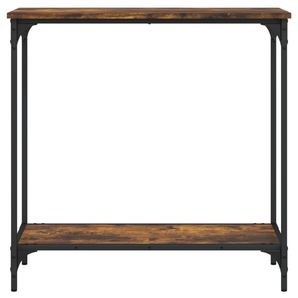 vidaXL Konzolový stolík dymový dub 75x30,5x75 cm kompozitné drevo