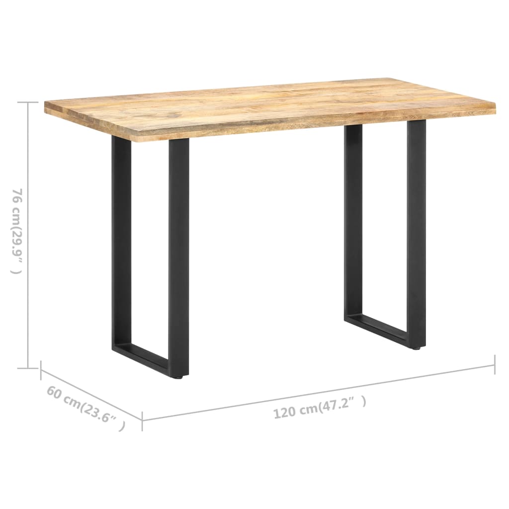 vidaXL Jedálenský stôl 120x60x76 cm, mangový masív
