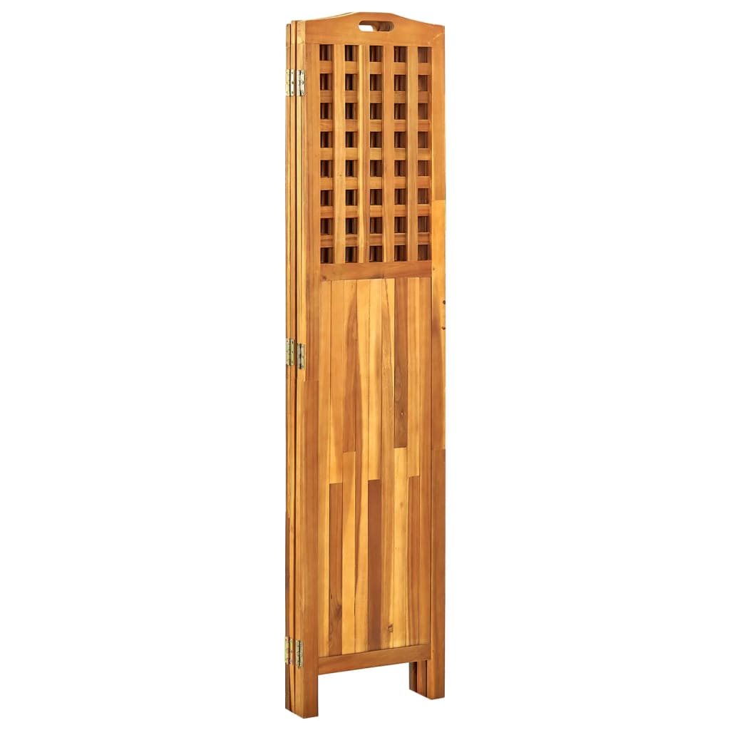 vidaXL 4-panelový paraván 161x2x170 cm masívne akáciové drevo